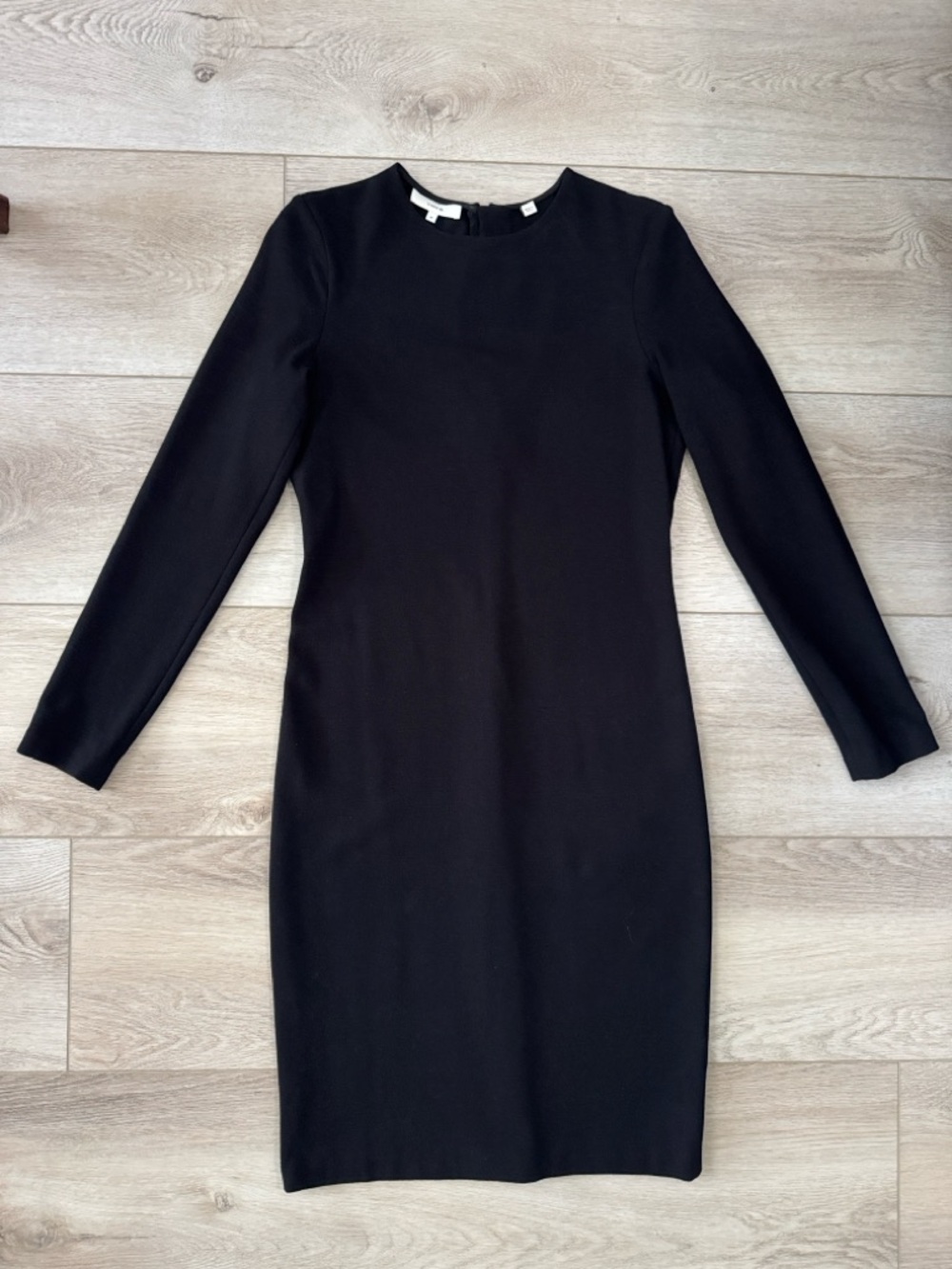 Vince Black Long-Sleeve Sheath Dress
